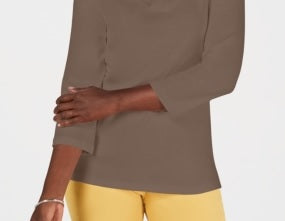 Karen Scott Top Feminino com Acabamento em Ilhós Marrom Tamanho Médio