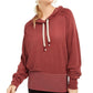 Moletom com capuz e cordão feminino Free People, marrom, tamanho XS