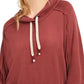 Moletom com capuz e cordão feminino Free People, marrom, tamanho XS