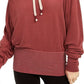 Moletom com capuz e cordão feminino Free People, marrom, tamanho XS