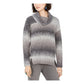 Blusa feminina estilo &amp; co com decote em V e manga comprida, cinza, tamanho P/P