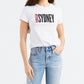Camiseta Levi's Feminina Batwing Logo Cotton Cities Branca Tamanho Médio