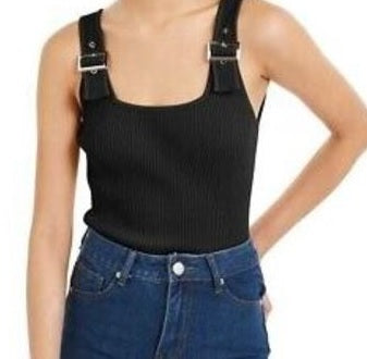 Regata feminina Bar III com fivela - preta, tamanho XS