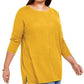 Suéter túnica feminino Style &amp; Co S Plus com costura frontal, amarelo, tamanho PS