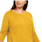 Suéter túnica feminino Style &amp; Co S Plus com costura frontal, amarelo, tamanho PS