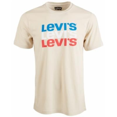 Camiseta Levi's Masculina Stacked Logo Bege Tamanho XXG