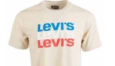 Camiseta Levi's Masculina Stacked Logo Bege Tamanho XXG