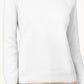 Karen Scott Blusa Feminina Petite de Malha Canelada de Algodão com Gola Alta Branca Tamanho P
