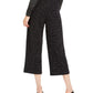 Calças culotte Alfani Femininas de Jacquard com Pernas Largas e Punhos Pretos Tamanho Grande