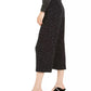 Calças culotte Alfani Femininas de Jacquard com Pernas Largas e Punhos Pretos Tamanho Grande