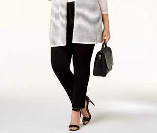 Cardigan Alfani Feminino Plus Illusion-Stripe Azul Tamanho 4X