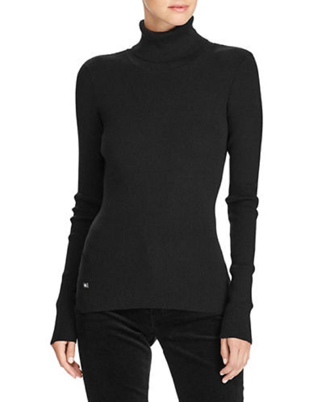 Suéter Ralph Lauren Feminino Gola Alta Preto Tamanho Médio