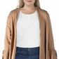 Cardigan feminino Alfani com mangas amarradas, dourado, tamanho XX-G