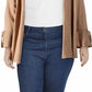 Cardigan feminino Alfani com mangas amarradas, dourado, tamanho XX-G