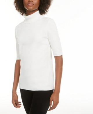 Suéter feminino Alfani gola alta branco tamanho pequeno médio