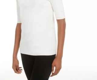 Suéter feminino Alfani gola alta branco tamanho pequeno médio