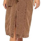 Saia midi feminina Catching Feelings da Free People, marrom, tamanho 6