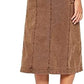 Saia midi feminina Catching Feelings da Free People, marrom, tamanho 6