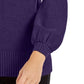 Alfani Suéter feminino com contas de manga comprida, roxo, tamanho pequeno