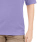 Blusa feminina Karen Scott com decote em V e detalhes em botões, roxa, tamanho médio