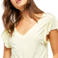 Camisa Effortless Feminina Free People Amarela Tamanho P