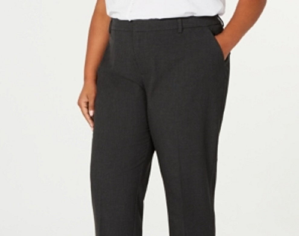 Calça feminina plus size com perna justa e tornozelo Charter Club, cinza, tamanho 28W