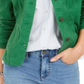 Jaqueta jeans feminina Charter Club verde tamanho médio