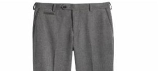Calça social Ralph Lauren para meninos, frente lisa, cinza, tamanho 27W