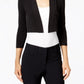 Calvin Klein Cardigan Feminino Manga 3/4 Aberto Preto Tamanho Pequeno Grande