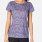 Ideology Top Feminino com Decote em V e Costas em Tingimento Espacial Rosa/Verde Tamanho X-S
