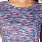 Ideology Top Feminino com Decote em V e Costas em Tingimento Espacial Rosa/Verde Tamanho X-S