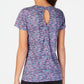 Ideology Top Feminino com Decote em V e Costas em Tingimento Espacial Rosa/Verde Tamanho X-S