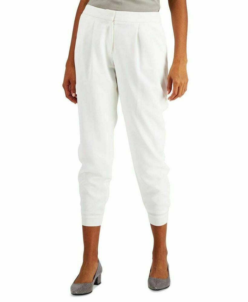Calça jogger feminina Alfani, macia, branca, tamanho 6