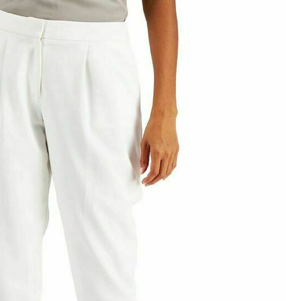 Calça jogger feminina Alfani, macia, branca, tamanho 6
