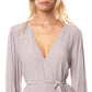 Blusa envolvente feminina O'Neill MIS Barrymore Wrap Top cinza tamanho pequeno