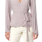 Blusa envolvente feminina O'Neill MIS Barrymore Wrap Top cinza tamanho pequeno