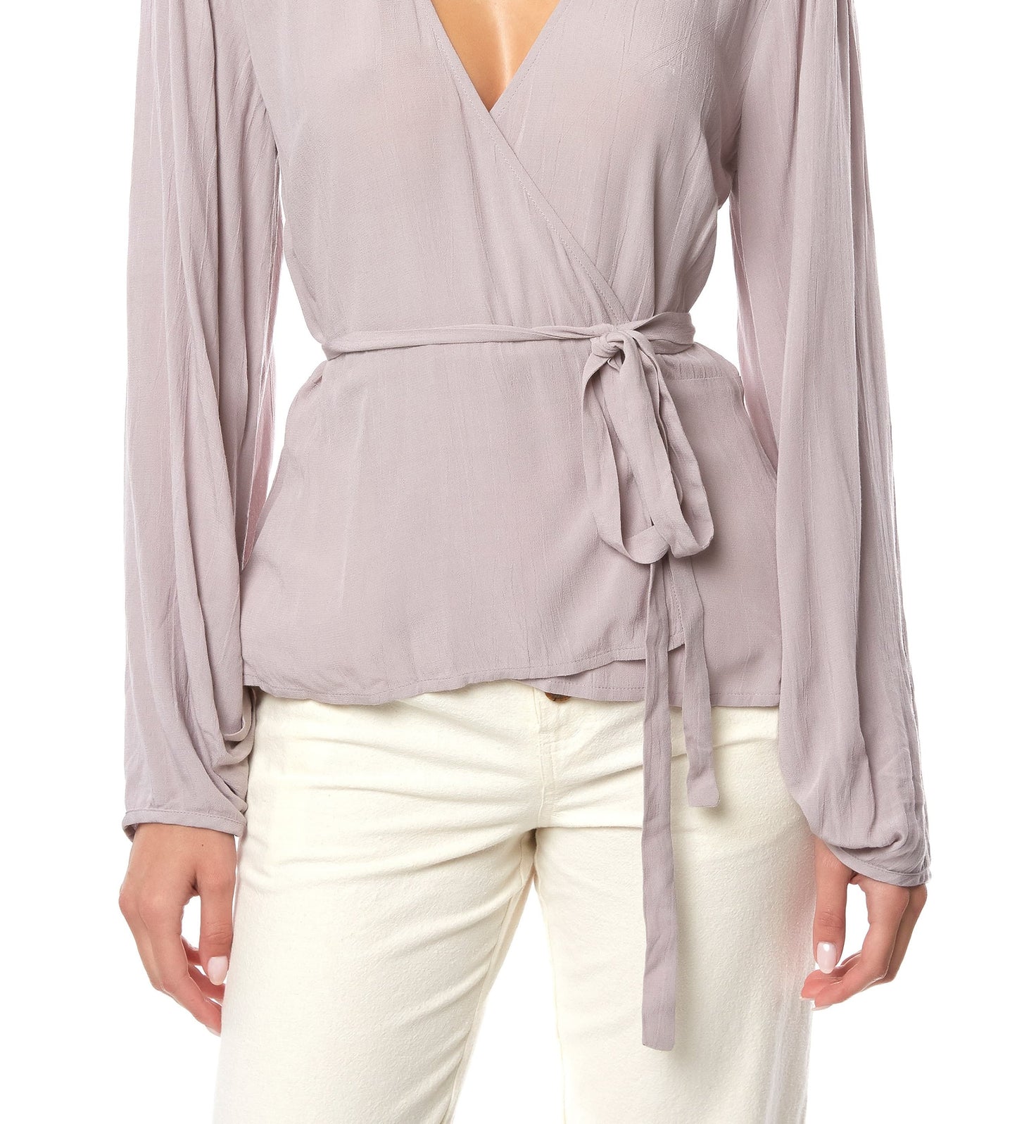 Blusa envolvente feminina O'Neill MIS Barrymore Wrap Top cinza tamanho pequeno