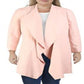 Jaqueta Anne Klein Feminina Drapey Aberta Frente Rosa Tamanho 16