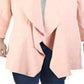 Jaqueta Anne Klein Feminina Drapey Aberta Frente Rosa Tamanho 16