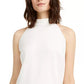 Blusa túnica feminina Alfani de gola alta, creme, tamanho médio