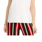 Blusa túnica feminina Alfani de gola alta, creme, tamanho médio