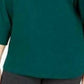 Karen Scott Blusa Feminina Plus Size Manga 3/4 Gola Redonda Verde Tamanho 0X