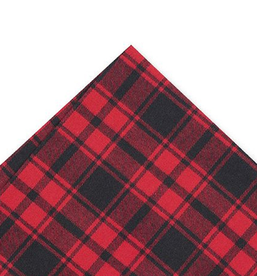 Lenço de bolso xadrez de algodão Seabury masculino Bar III vermelho tamanho regular