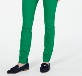 Calça skinny feminina Charter Club Chelsea de sarja elástica, verde, tamanho 16 P
