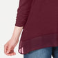 Top de chiffon com decote em V feminino Style &amp; Co, vinho tinto, tamanho pequeno