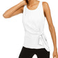 INC International Concepts Top feminino com amarração lateral, branco, tamanho PL