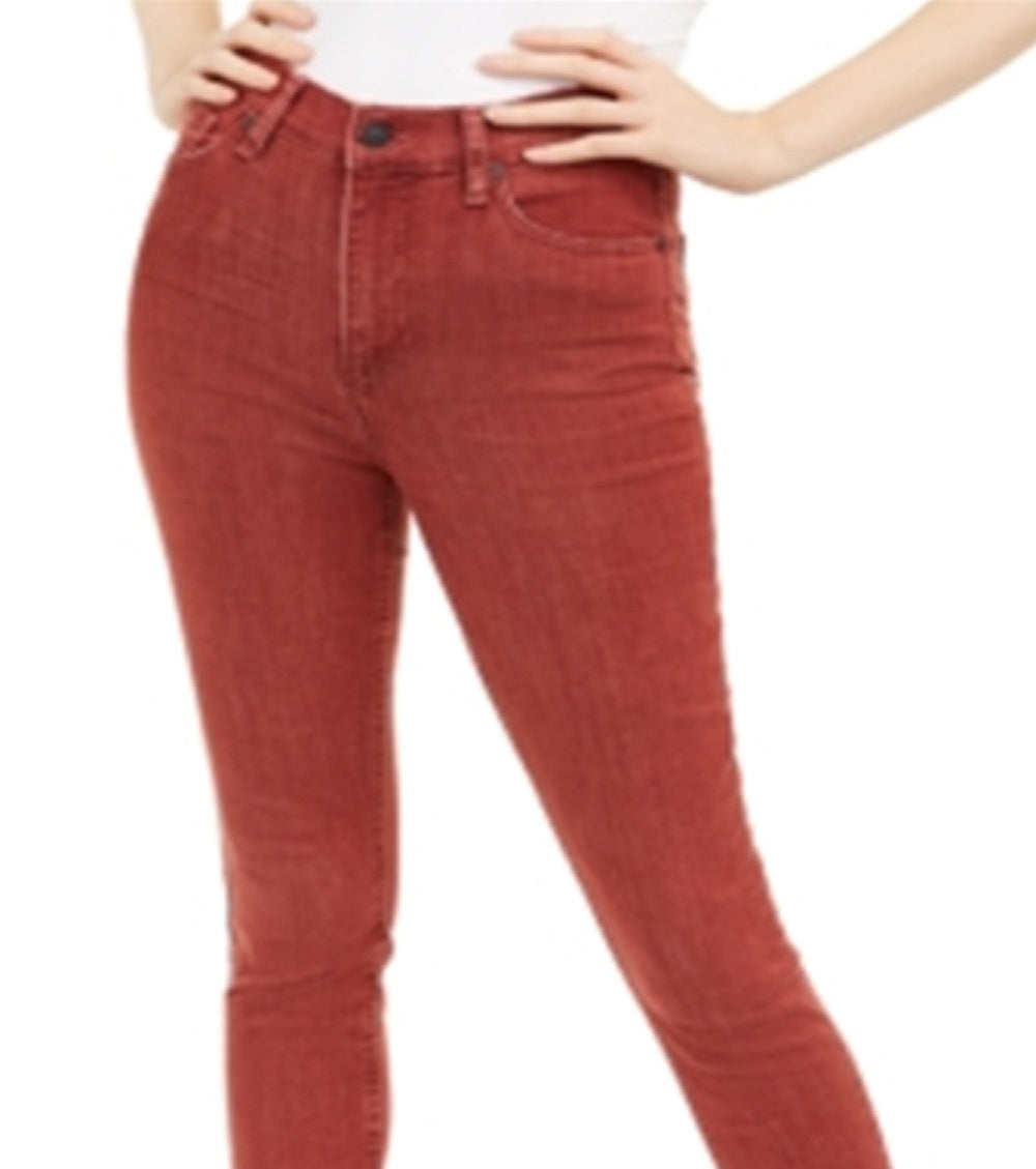 Calça jeans skinny feminina de cintura alta e tornozelo rosa celebridade, tamanho 13