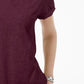 Camiseta feminina com decote em V e bolso, estilo &amp; co, vermelha, tamanho PL