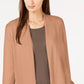 Cardigan feminino Alfani com mangas amarradas, marrom, tamanho XX-G
