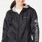 Jaqueta corta-vento feminina Columbia Flash Forward estampada, preta, tamanho grande